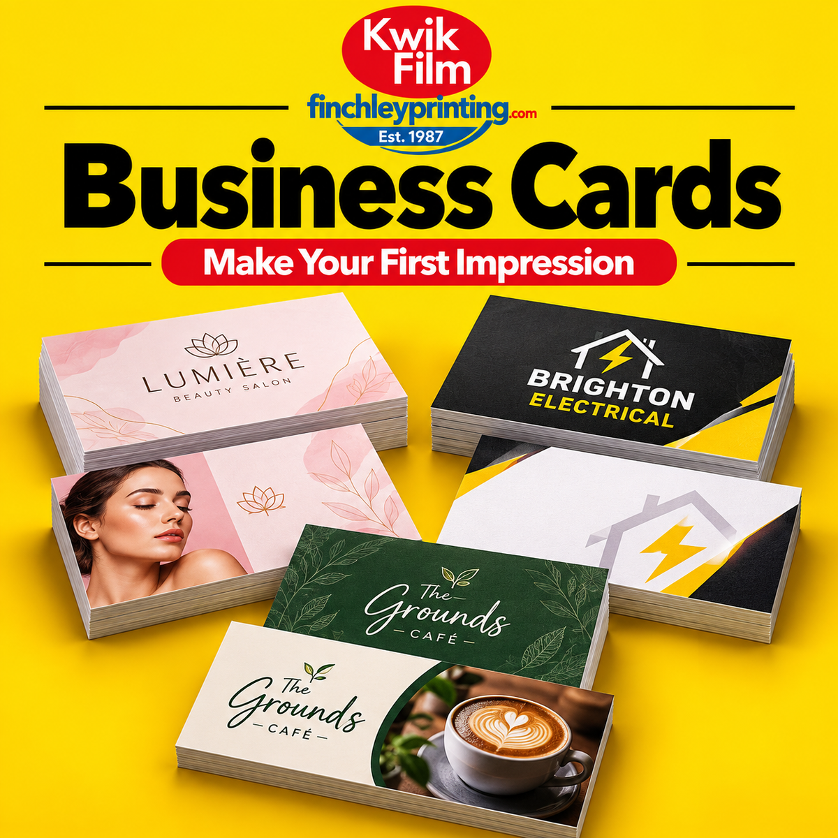 Business Cards – illustrative product image from Kwik Film Finchley Printing