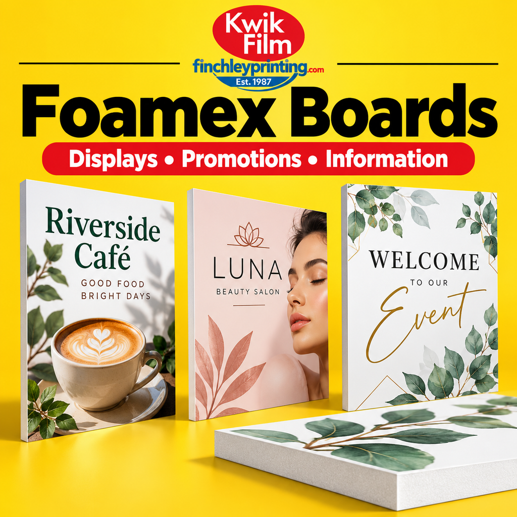 Foamex Boards – illustrative product image from Kwik Film Finchley Printing