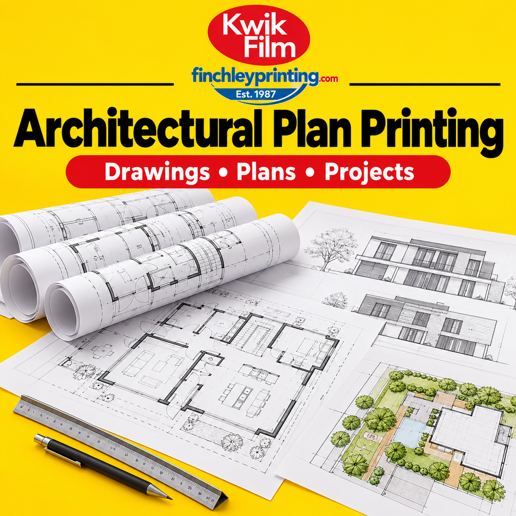 Architectural Plan Printing – illustrative product image from Kwik Film Finchley Printing