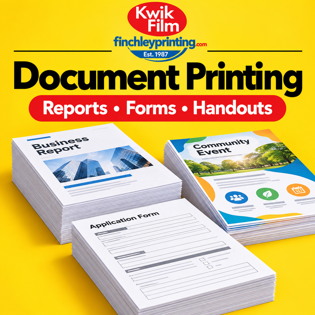 Document Printing – illustrative product image from Kwik Film Finchley Printing