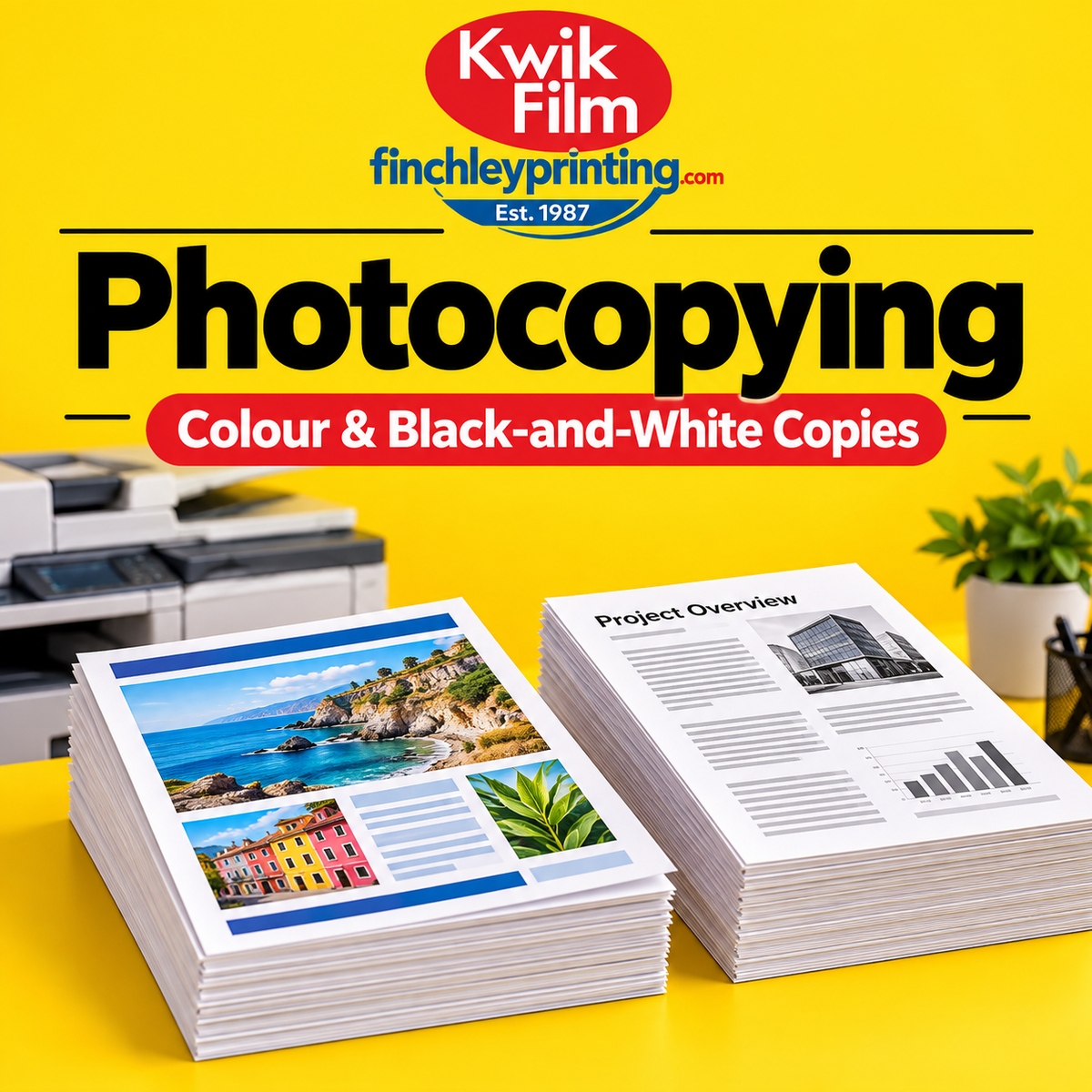 Photocopying – illustrative product image from Kwik Film Finchley Printing