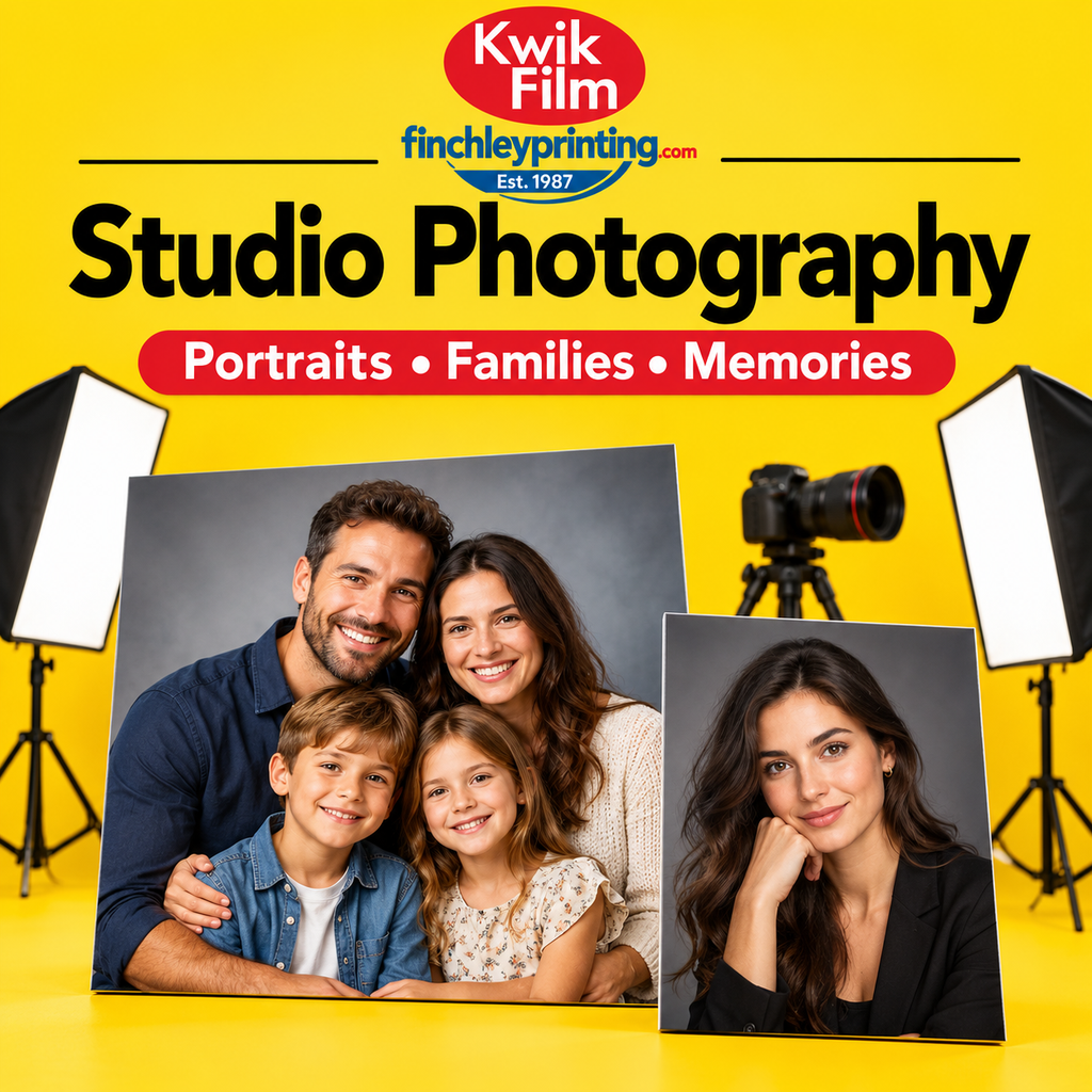 Studio Photography – illustrative product image from Kwik Film Finchley Printing
