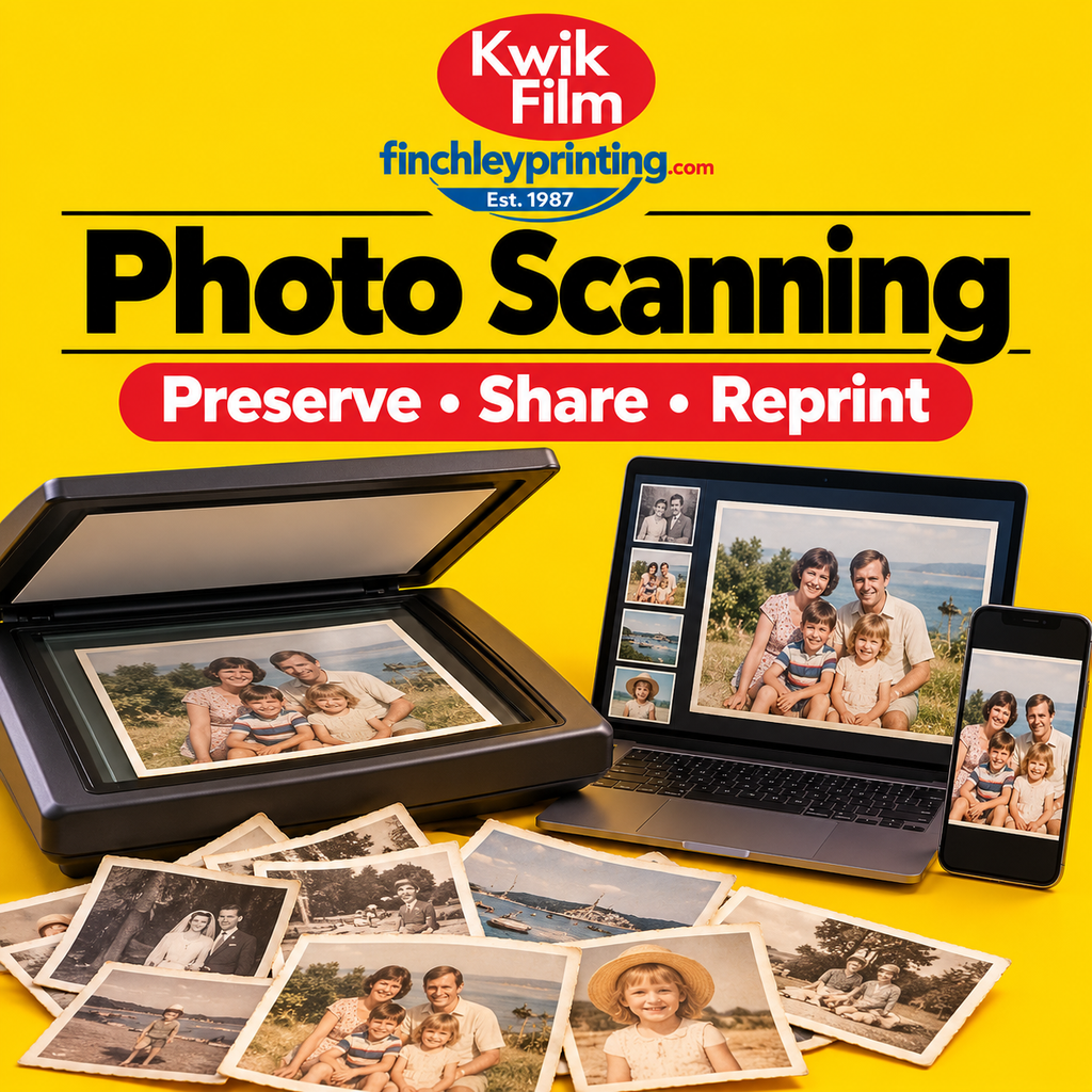 Photo Scanning & Digital Delivery at Kwik Film Chatham and North Finchley