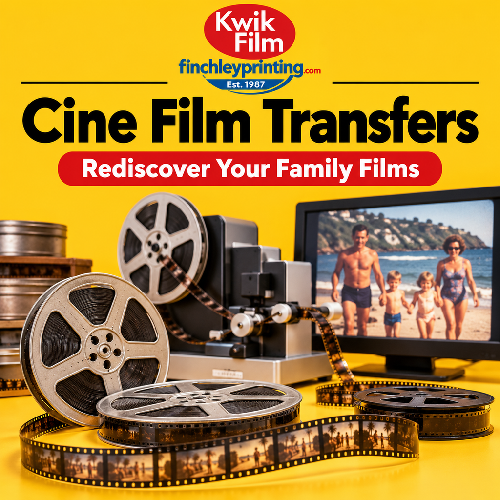 Cine Film Transfers – illustrative product image from Kwik Film Finchley Printing