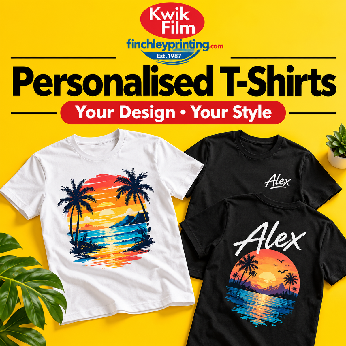 Personalised T-Shirts – illustrative product image from Kwik Film Finchley Printing