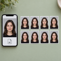 Illustrative eight-print adult passport package with digital delivery; see the listing for included outputs.