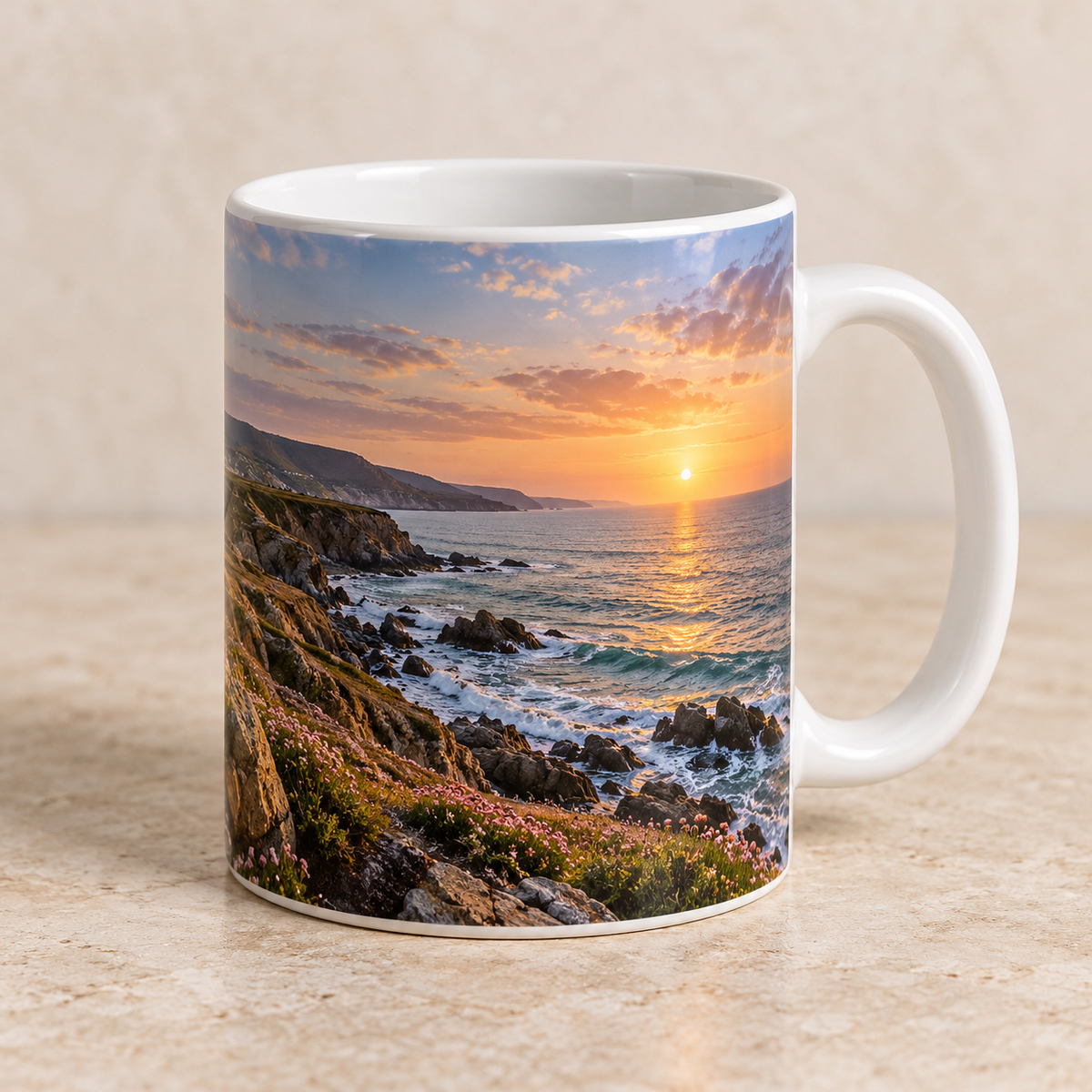 Illustrative personalised photo mug; use your own photograph.