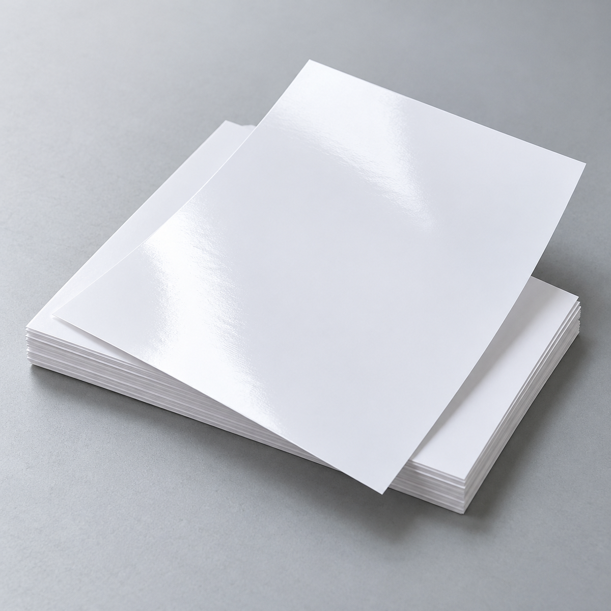 Illustrative blank glossy photo paper; choose size and pack quantity from the listing.