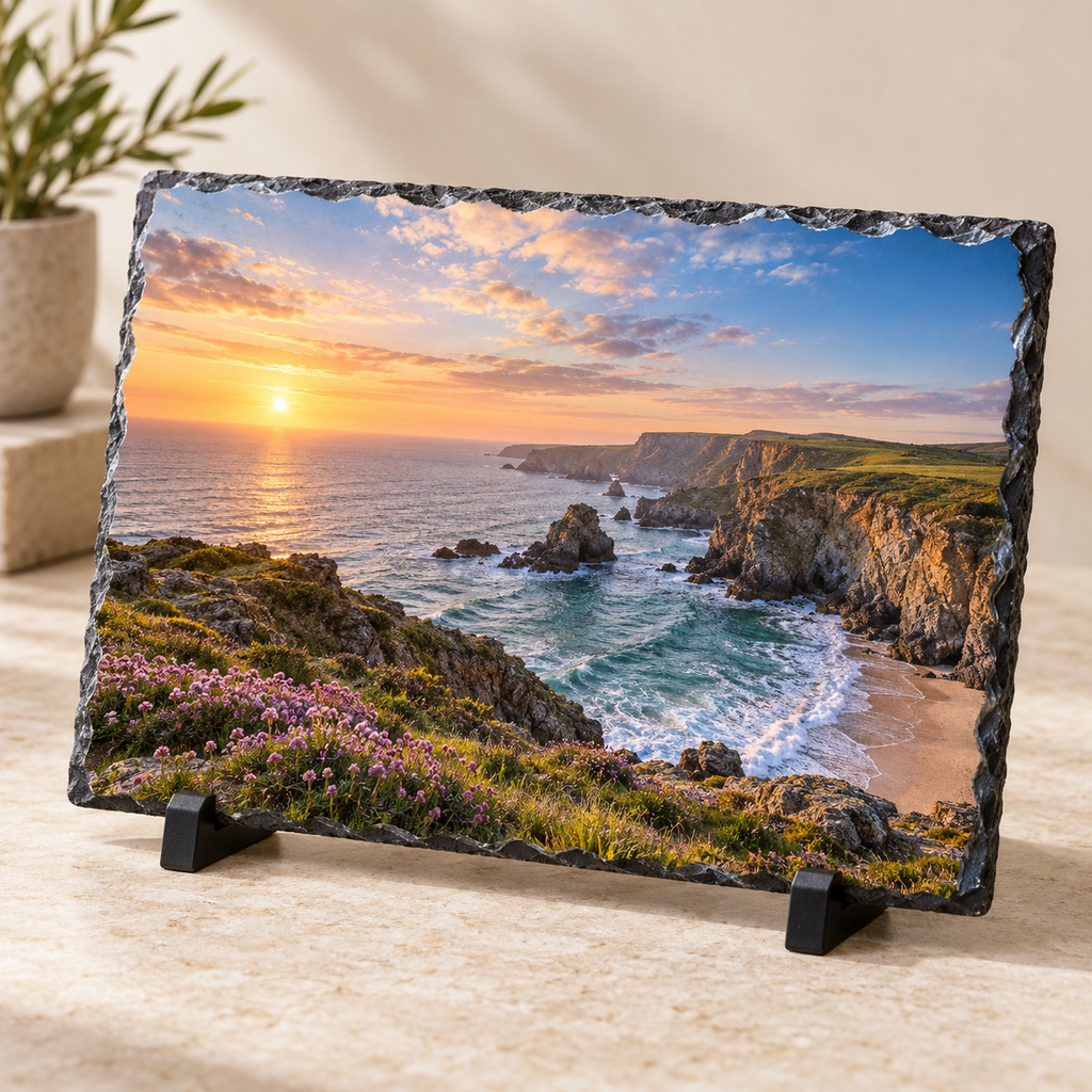 Illustrative personalised photo slate; confirm dimensions with the shop.