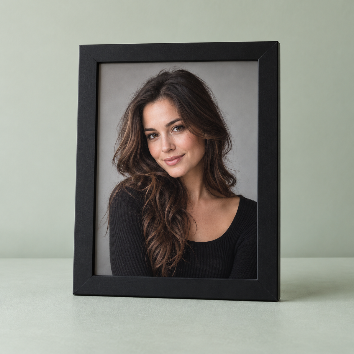 Illustrative portrait frame-combination add-on; the selected frame package is charged separately.