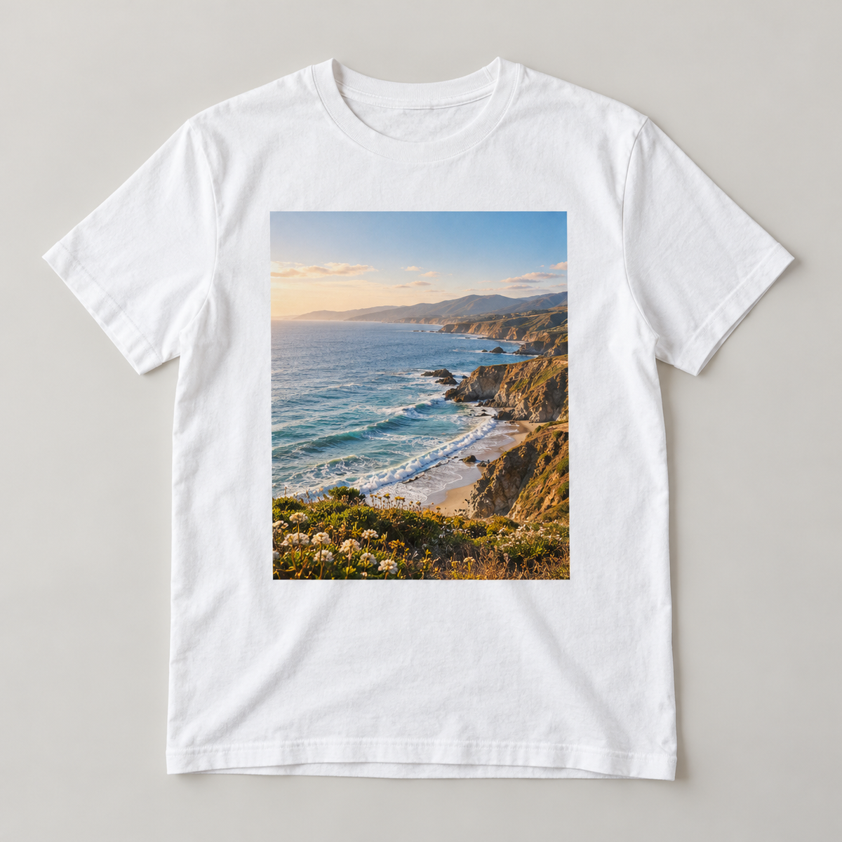 Illustrative single-sided personalised T-shirt; choose your own image.