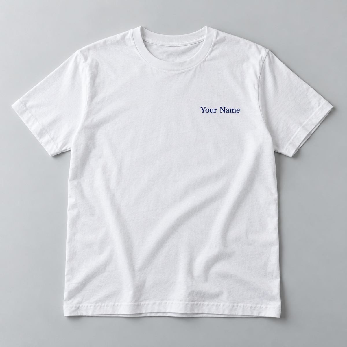 Illustrative text add-on for a personalised T-shirt; the T-shirt is ordered separately.