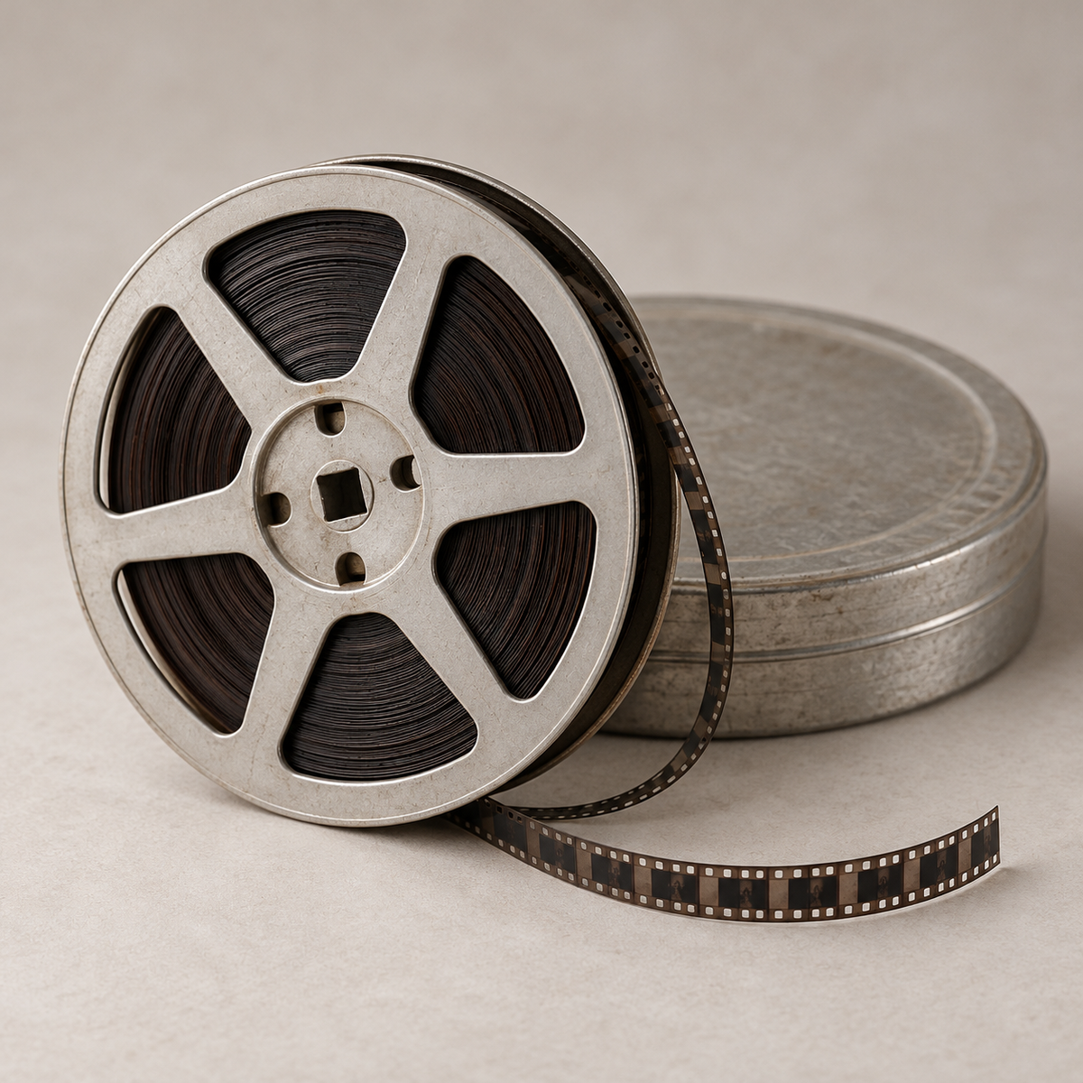 Illustrative cine-film transfer service; select reel size and agree delivery separately.