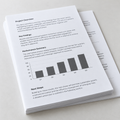 Illustrative black-and-white document print-out; choose size, sides and quantity on the product page.