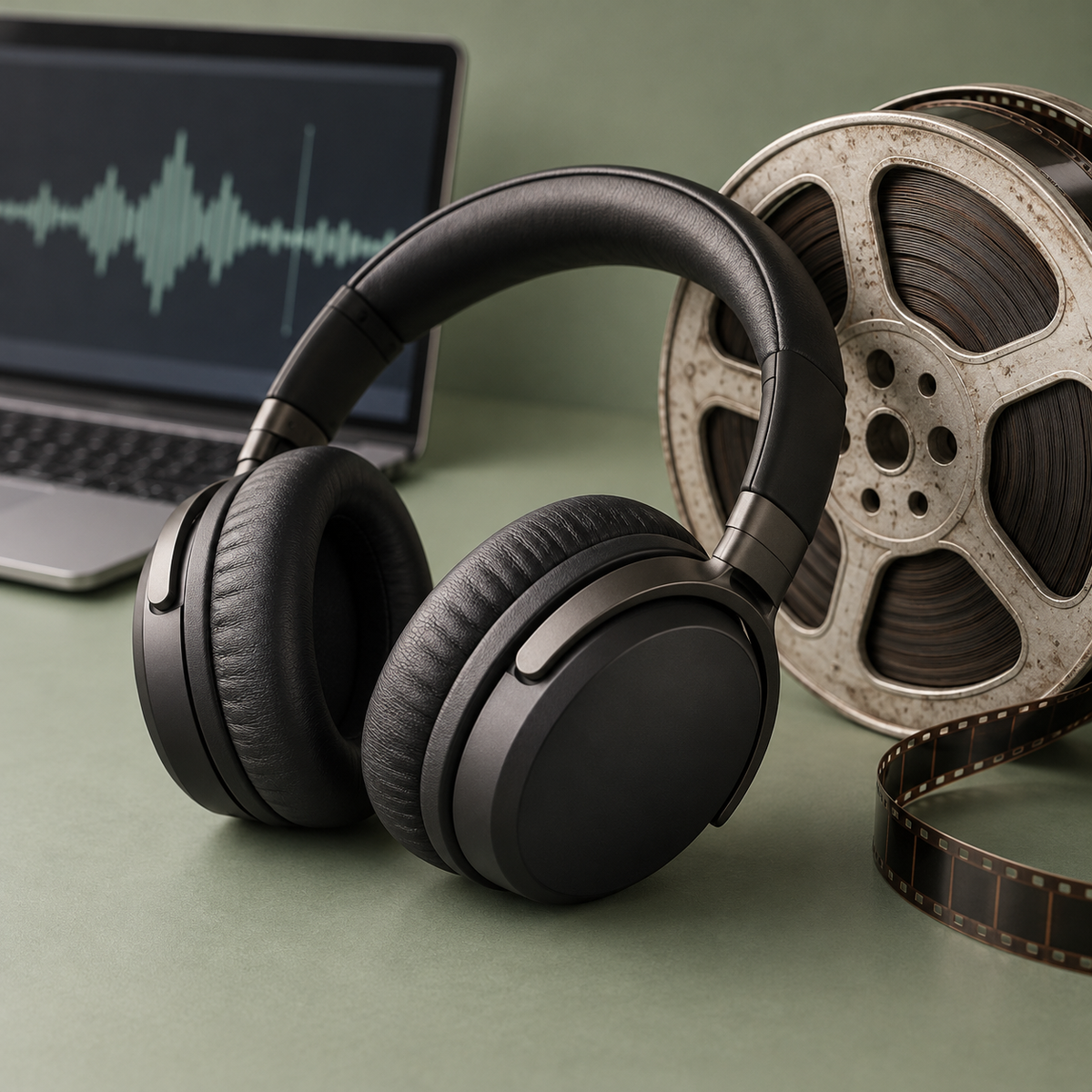 Illustrative music add-on for a cine-film transfer; confirm the soundtrack requirements with the shop.