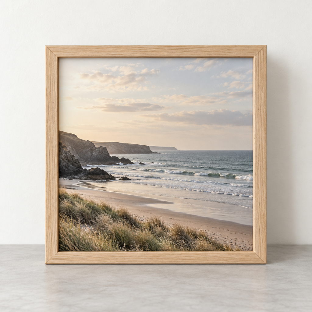 Illustrative square photo and frame combination; select the size and finish on the product page.