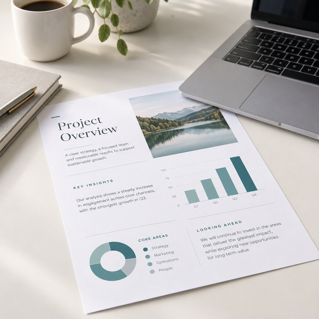 Illustrative A4 colour — initial fee includes 1 printed page