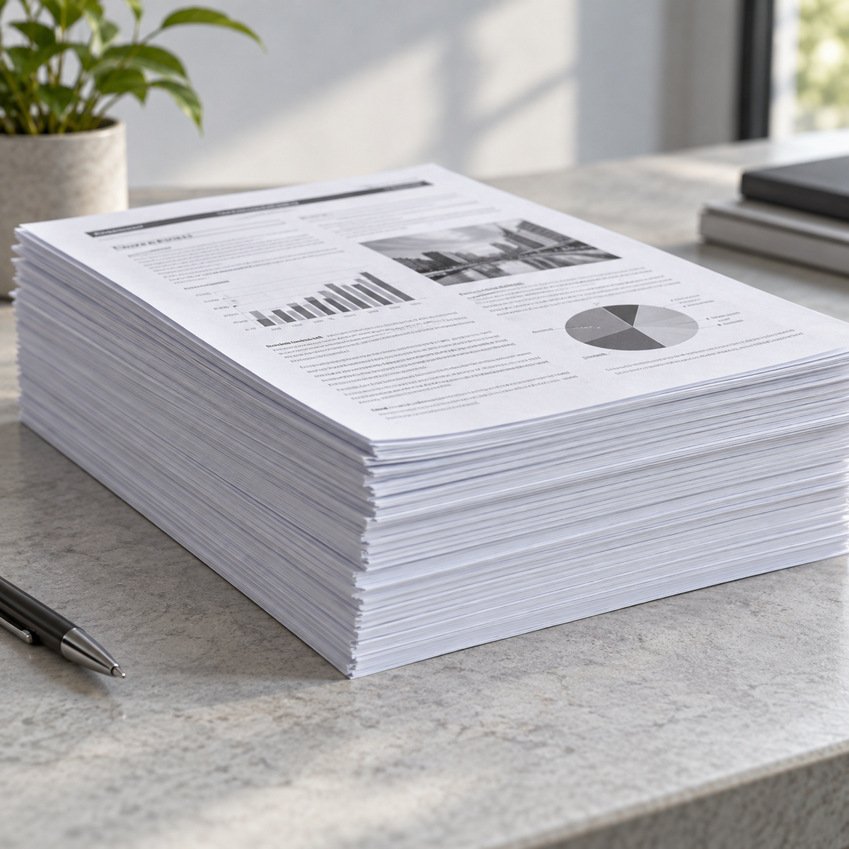 Illustrative A4 black & white — 31–100 extra pages (per page)