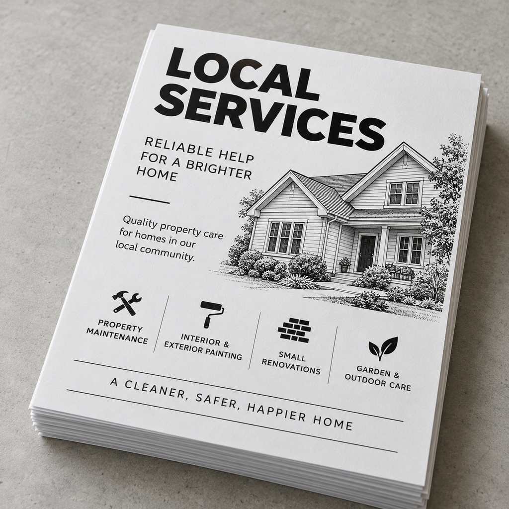 Illustrative mono flyer alt example
