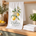 Illustrative personalised towel mockup with example artwork